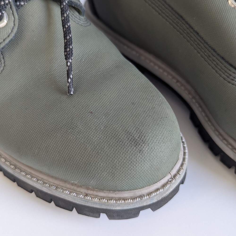 Timberland 6-Inch Helcor Leather Waterproof Boot Olive Green Men's sz 8 - Picture 6 of 12